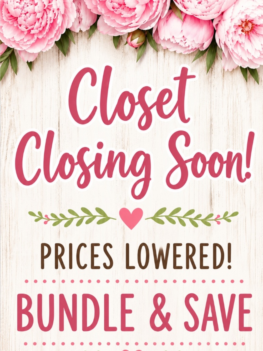 Closet Closing Sale 🌸